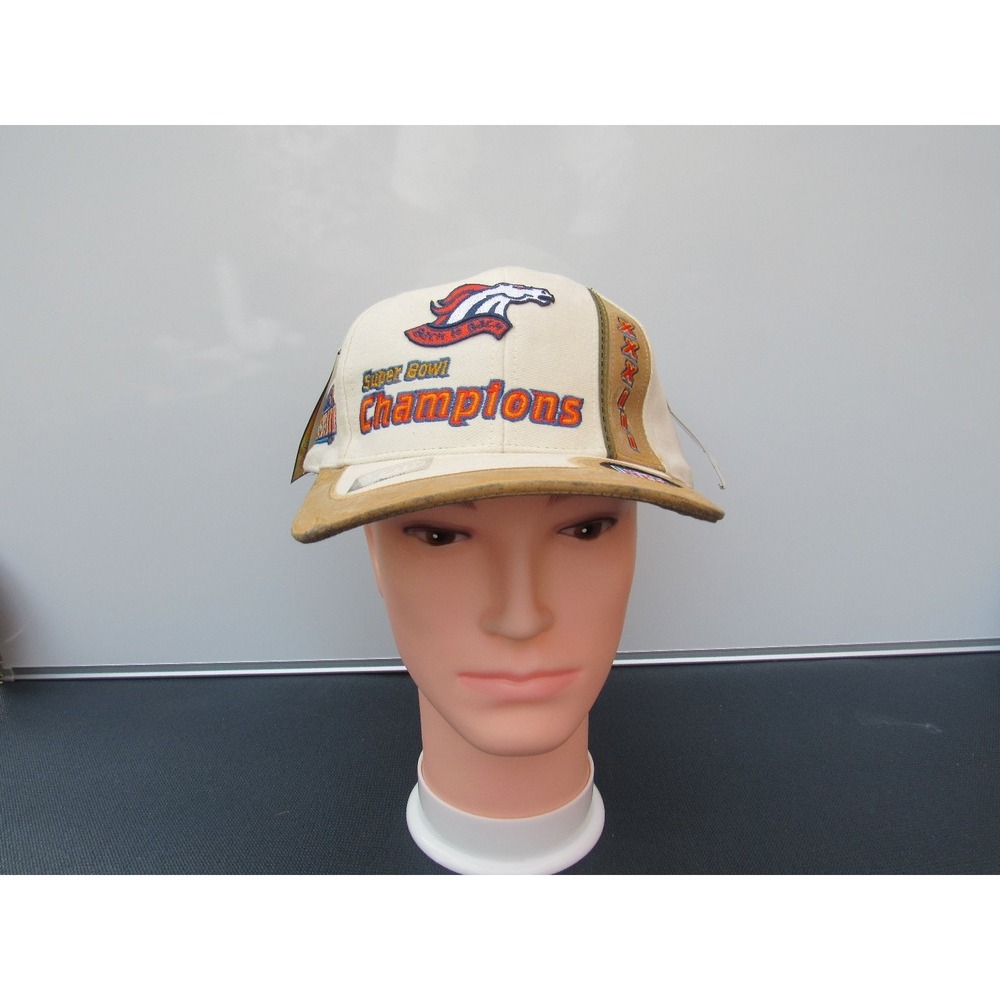 Denver Broncos Hat Logo Athletic Super Bowl XXXIII Champions One Size Cream